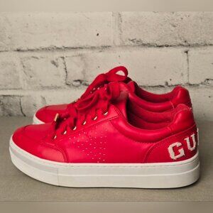 GUESS Women’s Red GFpipere Logo Sneakers Size 8